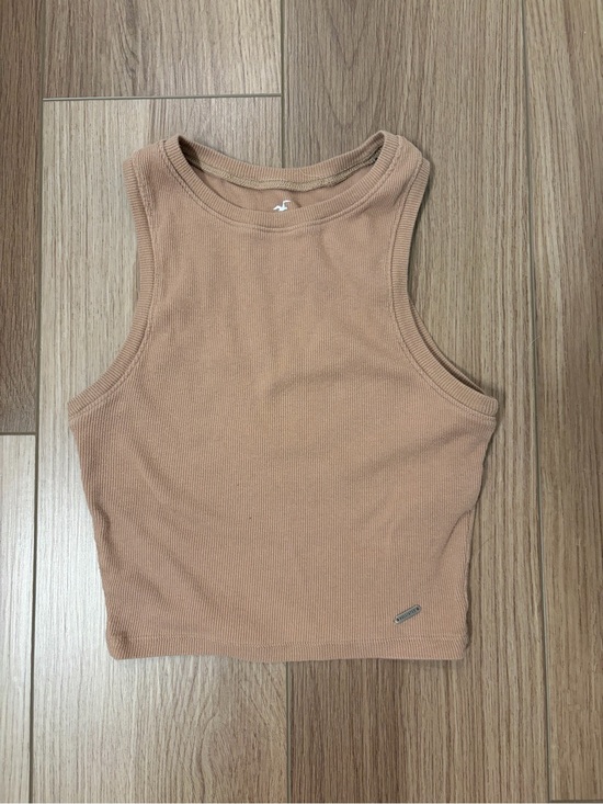 Hollister Tops - Hollister Ribbed Cropped Tank Top - Camel